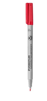 Неперманентен маркер Staedtler Lumocolor 316 F, червен