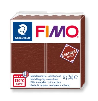 Полимерна глина Fimo Leather 8010, 57g, кафяв 779