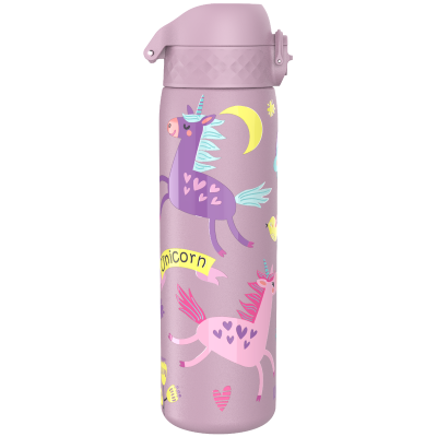 Бутилка за вода Ion8 Print, мет, 600ml, Unicorns