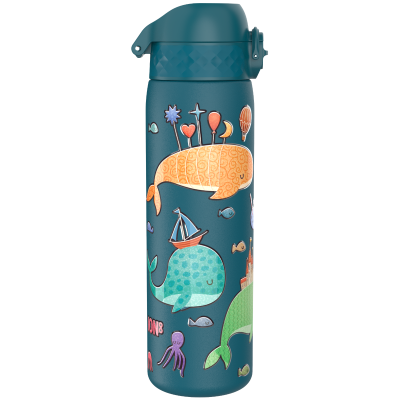 Бутилка за вода Ion8 Print, мет, 600ml, Whales