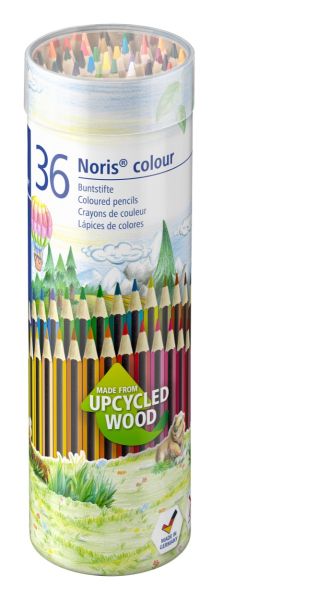 Цветни моливи Staedtler Noris 185, 36 цвята, метален тубус