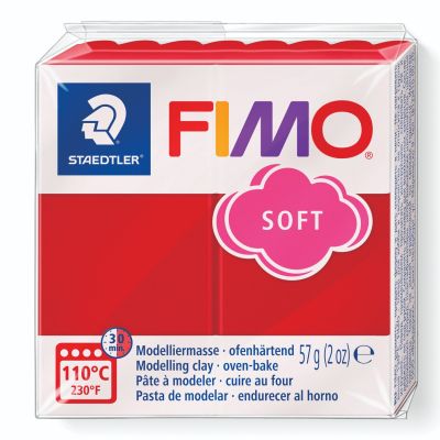 Полимерна глина Staedtler Fimo Soft, 57 g, черв 24