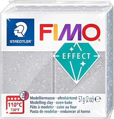 Полимерна глина Staedtler Fimo Effect, 57g,лъскаво сребриста 812