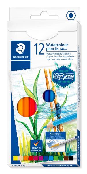 Акварелни моливи Staedtler Design Journey, 12 цвята