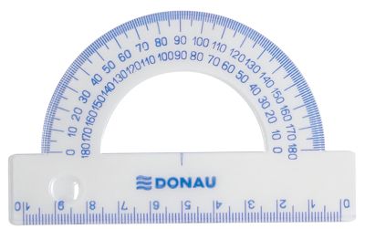 Транспортир Donau прозрачен, 10cm