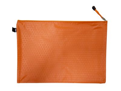 Папка с цип В4, промазан плат, оранжева