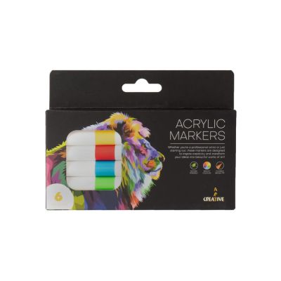 Акрилни маркери Creative Art, 6 цвята