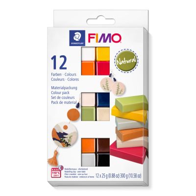 Комплект глина Staedtler Fimo Soft, 12цвята х 25g, Natural