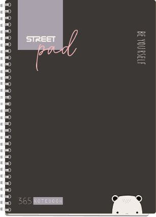 Тетрадка Street Pad, А4, спирала,ламинат, 100л, ШР,цветна