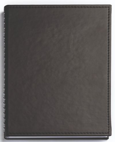 Бележник с полускрита спирала Аляска, А5, черен