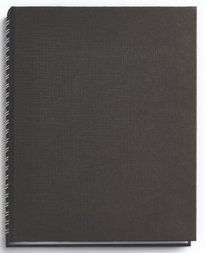 Бележник с полускрита спирала Бътерфлай, А5, черен