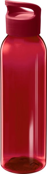 Бутилка за вода, тритан, 650мл, прозрачно червена