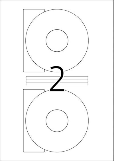 Етикети Herma за CD 4471,диам.116mm,100 листа.,(200 броя)