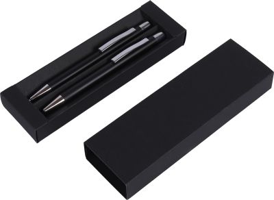 Комплект Oslo, химикалка и автоматичен молив, ЧЕРЕН