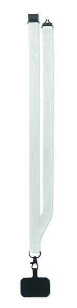 Текстилна лента Ameste за телефон, бяла