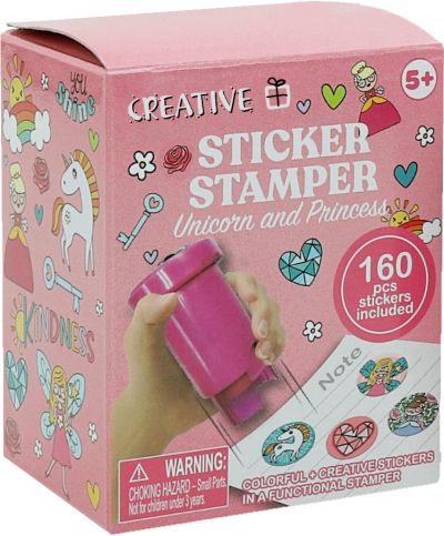 Печат със стикери, 160 стикера, Unicorn