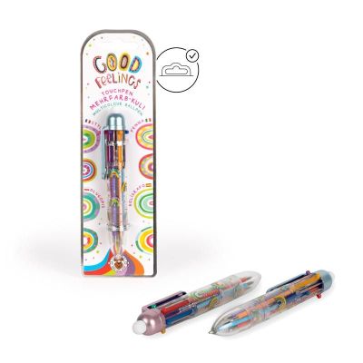 Многоцветна химикалка Trendhaus Good Feelings, 6 цветна с тъч
