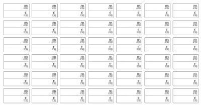 Етикети 17х30 mm,10л.,420 бр,лв/евро, бели