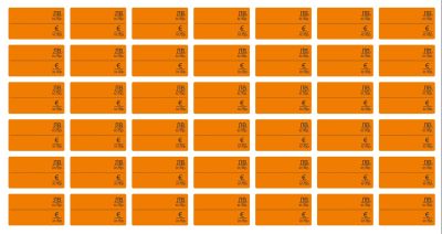 Етикети 17х30 mm,10л.,420 бр,лв/евро, оранжеви