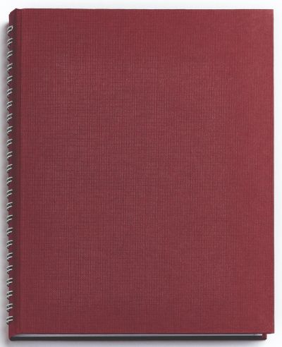 Бележник с полускрита спирала Бътерфлай, А5, бордо