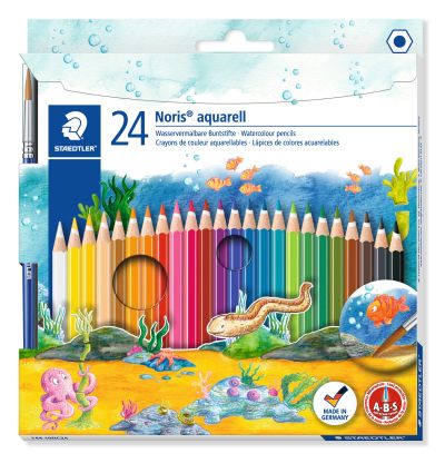 Цветни моливи Staedtler Noris Aquarell 144, 24 цвята