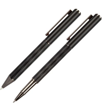 Комплект Wellington Infinity, химикалка и ролер, черен