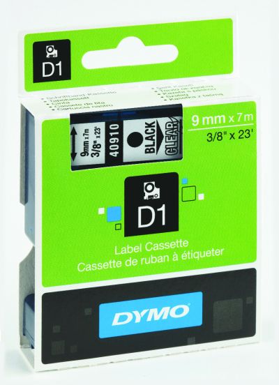 Етикети Dymo D1 Standard,9mmх7m,чер текст/проз фон