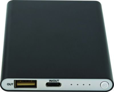 Външна преносима батерия Pep, 4000 mAh, черна
