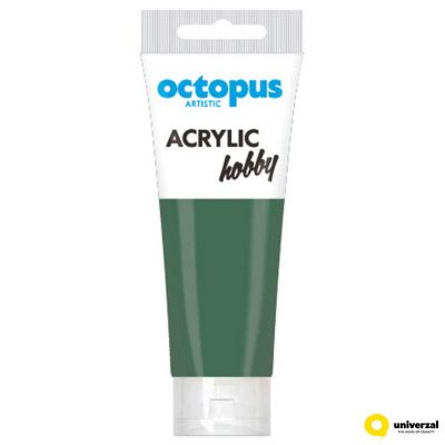 Акрилна боя Octopus Hobby, в тубичка 75ml, зелена