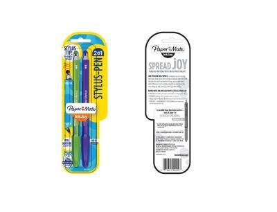 Химикалка Papermate InkJoy 100 CAP Stylus, блистер 2, зелен/лилав