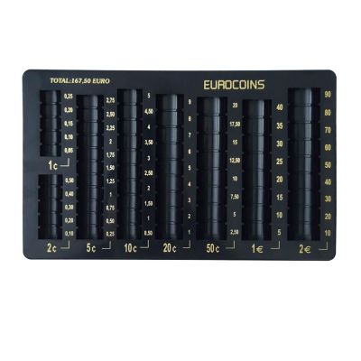 Поставка за монети, от 0.01 до 2.00 ЕВРО,черна
