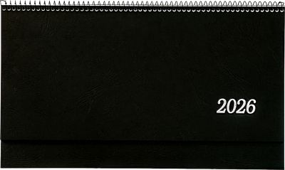 Настолен Календар-бележник КН11 черен/червен, 2026, структ, черен