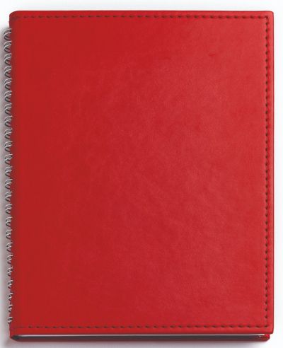 Бележник с полускрита спирала Аляска, А5, червен