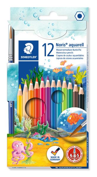 Цветни моливи Staedtler NC Aquarell 144, 12 цвята