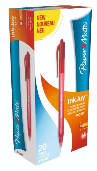 Химикалка Papermate InkJoy 100 RT, М червен