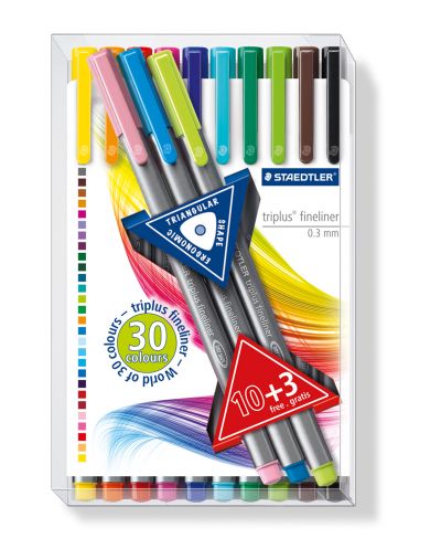 Тънкописци Staedtler 334, 10+3 цвята