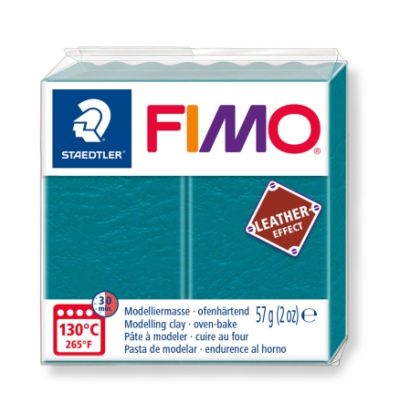 Полимерна глина Fimo Leather 8010, 57g, тюркоаз 369