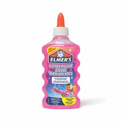 Течно лепило Elmer's Glitter Glue, 177ml, розово