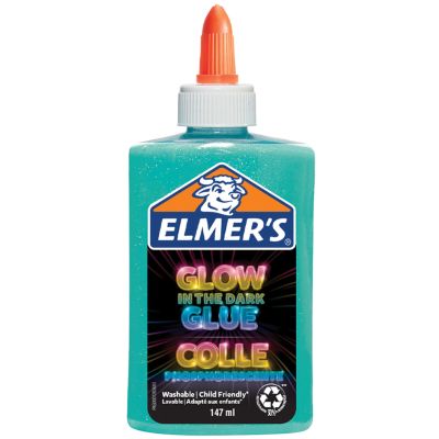 Течно лепило Elmer's Glow Glue, 147 ml, син