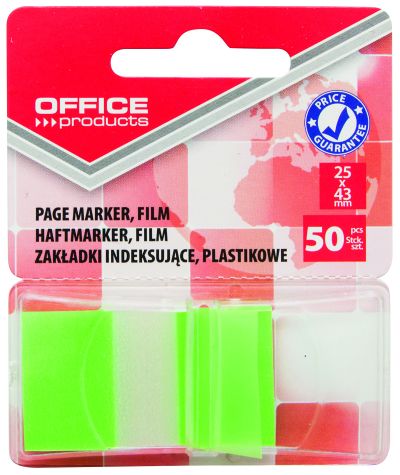 Сигнални лентички Office Products, 25x43, зелен