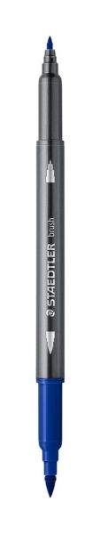 Акварелни флумастри Staedtler 3001, двув, син 3