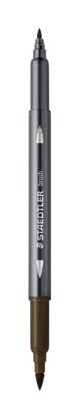 Акварелни флумастри Staedtler 3001, двув, тютюнев 77