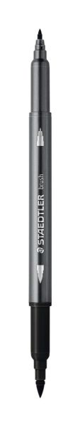 Акварелни флумастри Staedtler 3001, двув, черен 9