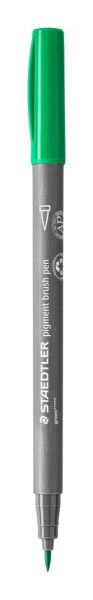 Флумастер Staedtler Pigment Brush 371, зелен 5