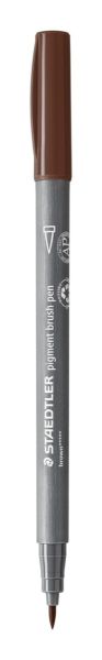 Флумастер Staedtler Pigment Brush 371, кафяв 76