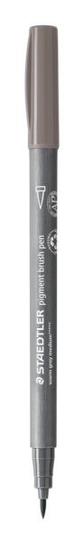 Флумастер Staedtler Pigment Brush 371, сив 84