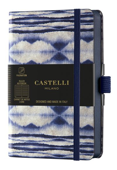 Бележник Castelli Shibori, 9x14cm, линиран, Mist