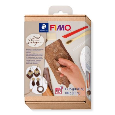 Комплект глина Staedtler Fimo, 4 х 25g, Wood effect