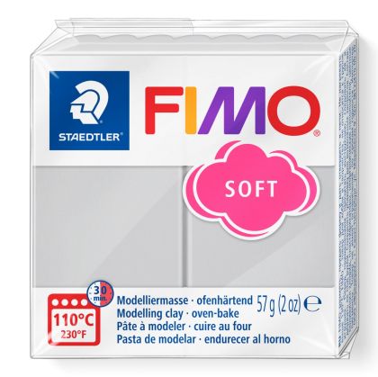 Полимерна глина Staedtler Fimo Soft, 57 g, делфинено сив 80