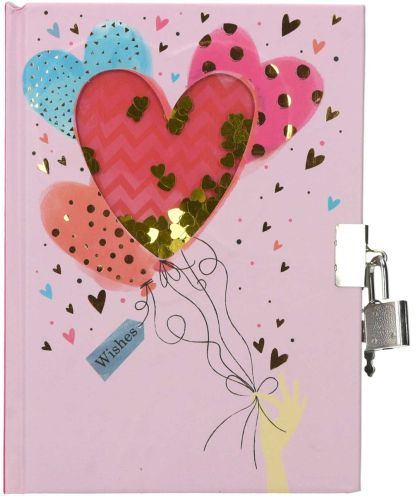 Бележник с катинарче, 13х18см, 80л, Girls